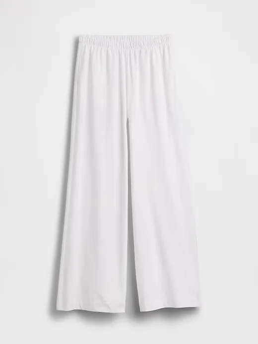 Flat-lay product photo of wide-leg pants used as try-on input
